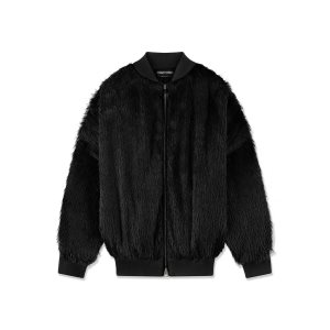 Dámské Svrchní Oblečení Tom Ford Viscose 'Fur' Bomber Černé | 129480-UPI