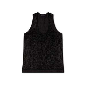 Dámské Topy Tom Ford All Over Sequins Tank Černé | 624705-KSL