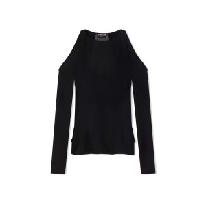 Dámské Topy Tom Ford Crepe Jersey Off The Shoulders Černé | 473026-UBZ