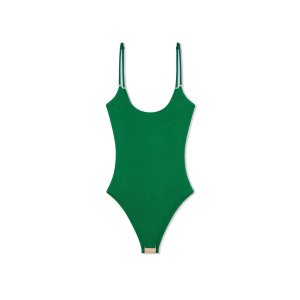 Dámské Topy Tom Ford Extra Fine Cashmere Silk Rib Bez Rukávů Bodysuit Tyrkysové Zelene | 645293-AIE