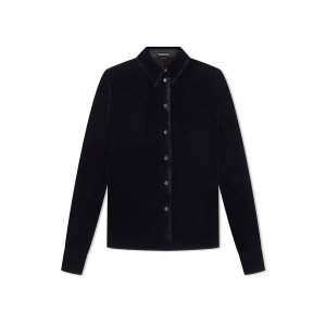 Dámské Topy Tom Ford Lehké Velvet Shirt Černé | 964253-QKN