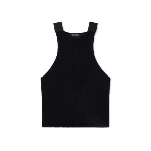 Dámské Topy Tom Ford Shiny Rafia Tank Černé | 307548-PCD