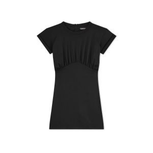Dámské Topy Tom Ford Silk Jersey Fitted T-shirt Černé | 786912-OKU