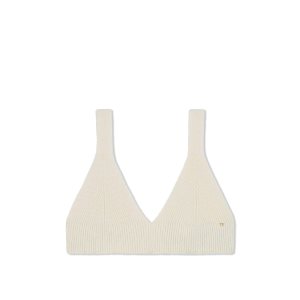 Dámské Topy Tom Ford Stretch Bavlněné Cashmere Bra Chalk | 120493-RNP