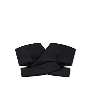 Dámské Topy Tom Ford Stretch Duchesse Criss-cross Crop Černé | 976810-VFI