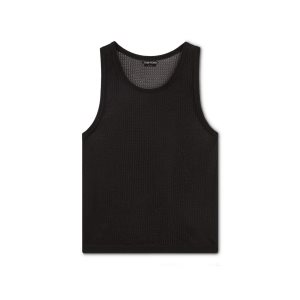 Dámské Topy Tom Ford Viscose Pointelle Tank Černé | 586041-CKX