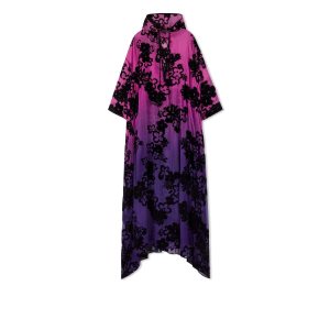 Dámské Šaty Tom Ford Floral Velvet Degrade' On Chiffon Kaftan Fialové | 043621-FTP