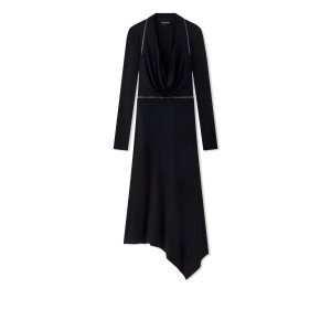 Dámské Šaty Tom Ford Glossy Viscose Jersey Convertible Černé | 976824-UVG