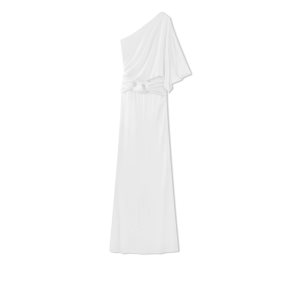 Dámské Šaty Tom Ford Slick Jersey One Shoulder Evening Chalk | 824906-JHR