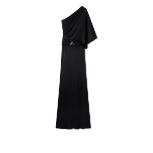 Dámské Šaty Tom Ford Slick Jersey One Shoulder Evening Černé | 852193-HKM