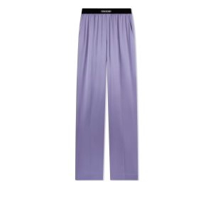 Dámské Župany Tom Ford Stretch Silk Satin Fialové | 597862-GHS